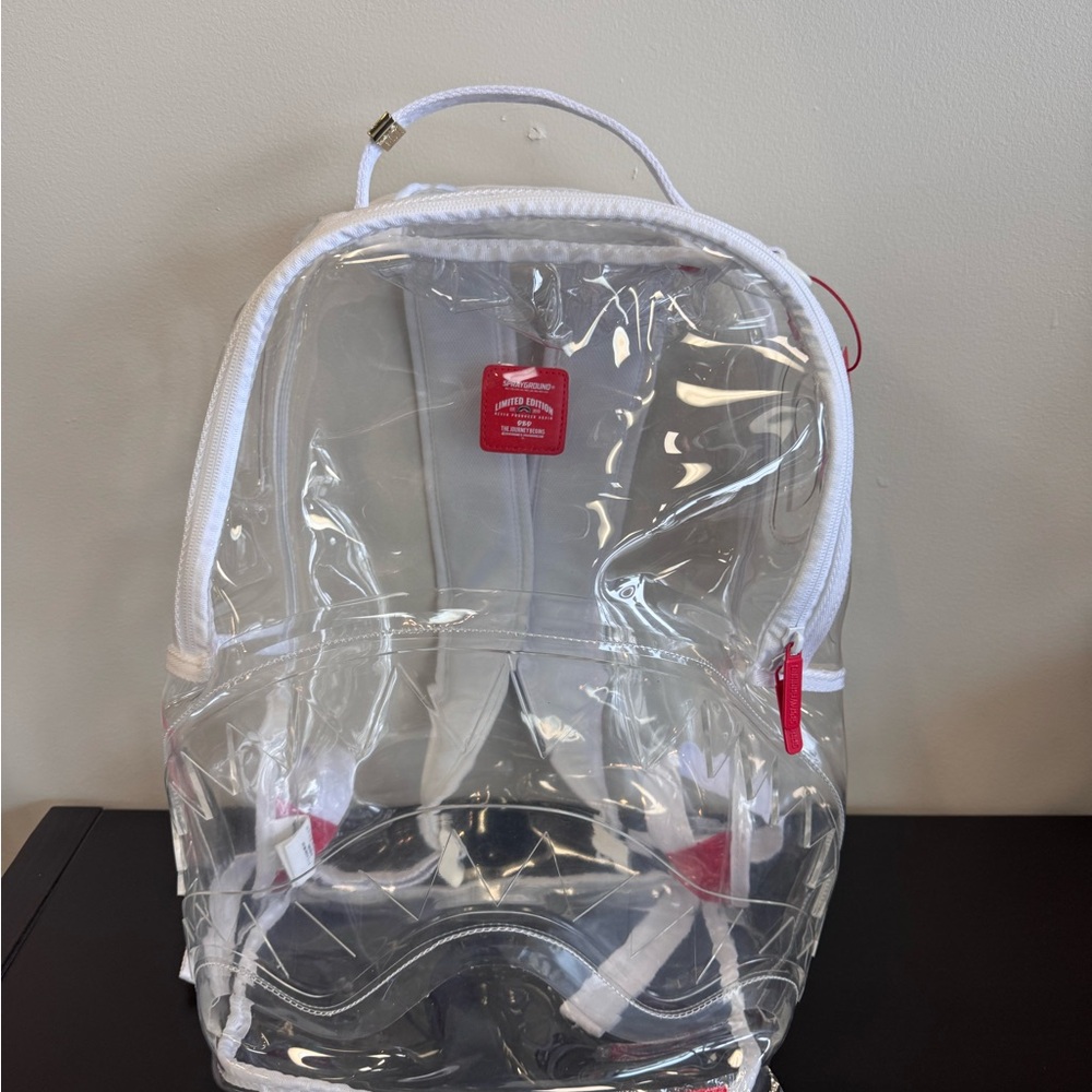 Authentic Sprayground Clear As Day Shark mouth Backpack DLX